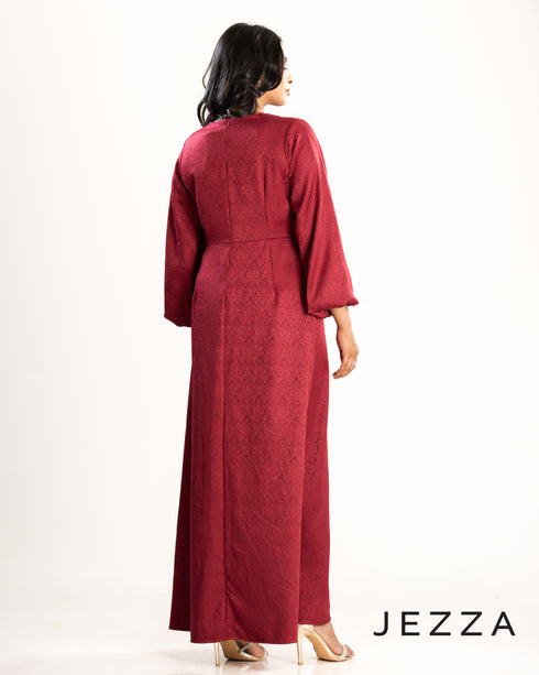 Brocade Satin Ankle-Length Dress 60412